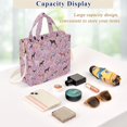 thumbnail image 4 of FORMRS Womens Corduroy Tote Bag Crossbody Shoulder Purse Handbag with Detachable Strap, Purple Floral Horses Pattern, 4 of 6