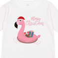 thumbnail image 4 of Inktastic Flamingo Merry Christmas Boys or Girls Long Sleeve Toddler T-Shirt, 4 of 5