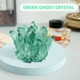 thumbnail image 3 of Natural Crystal Cluster Green Ghost Crystal Ornament Irregular Crystal Cluster Decorative Natural Crystal Cluster Green Crystal Decoration for Home Wedding Aquarium, 3 of 9