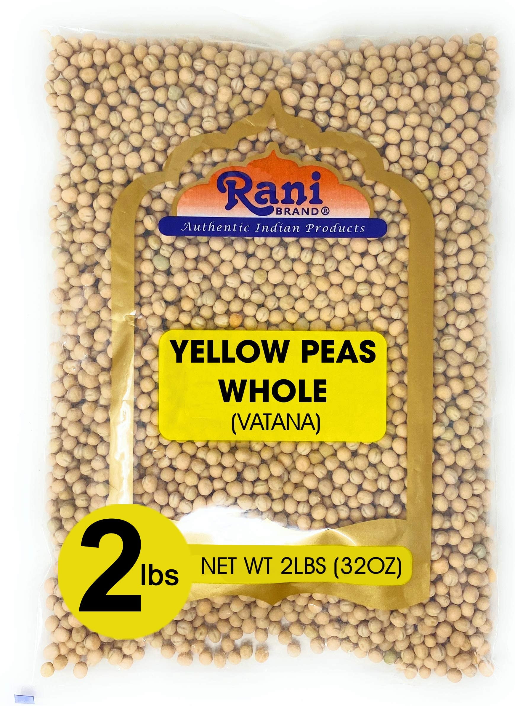 Rani Yellow Peas Whole, Dried (Vatana, Matar) 2lbs (32oz) ~ All Natural | Vegan | Gluten Friendly | Product of USA