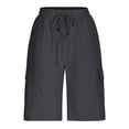 thumbnail image 3 of Dagugfen Cargo Shorts for Men Elastic Waist Drawstring Loose Outdoor Running Sports Shorts with Pockets, 3 of 5