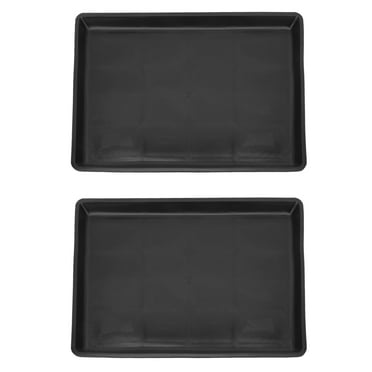 2pcs Portable Pet Poop Trays Dog Toilet Trays Plastic Pet Bedpans (Black)