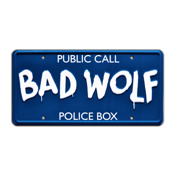 Doctor Who | BAD WOLF | Metal Stamped Vanity License Plate
