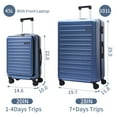 thumbnail image 2 of TydeCkare 2-Pcs 20/28" Luggage Set ABS+PC Hardshell Lightweight Carry Ons TSA Lock & Spinner Wheels, Blue, 2 of 8