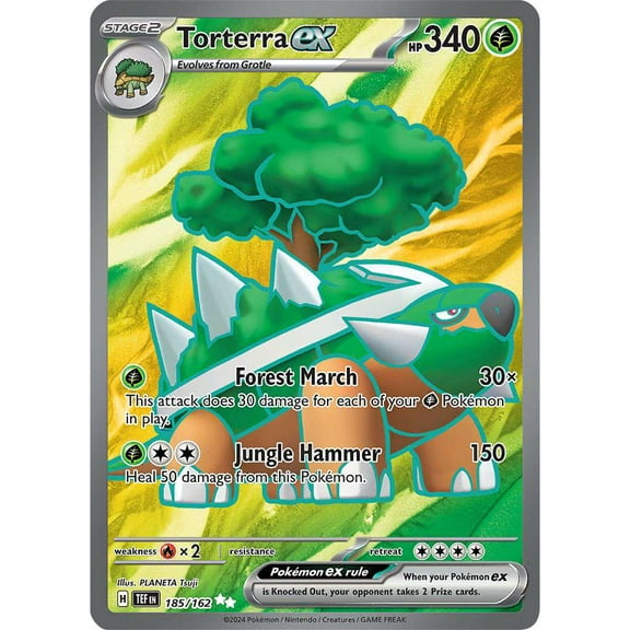 Pokemon Temporal Forces Ultra Rare Torterra ex #185