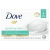 Dove Sensitive Skin Hypoallergenic Beauty Bar Soap, Fragrance Free, 3.75 oz (4 Bars)