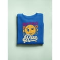 thumbnail image 3 of Retro Rizz - Vintage Winking Emoji Graphic Men's Sweatshirt, 3 of 4