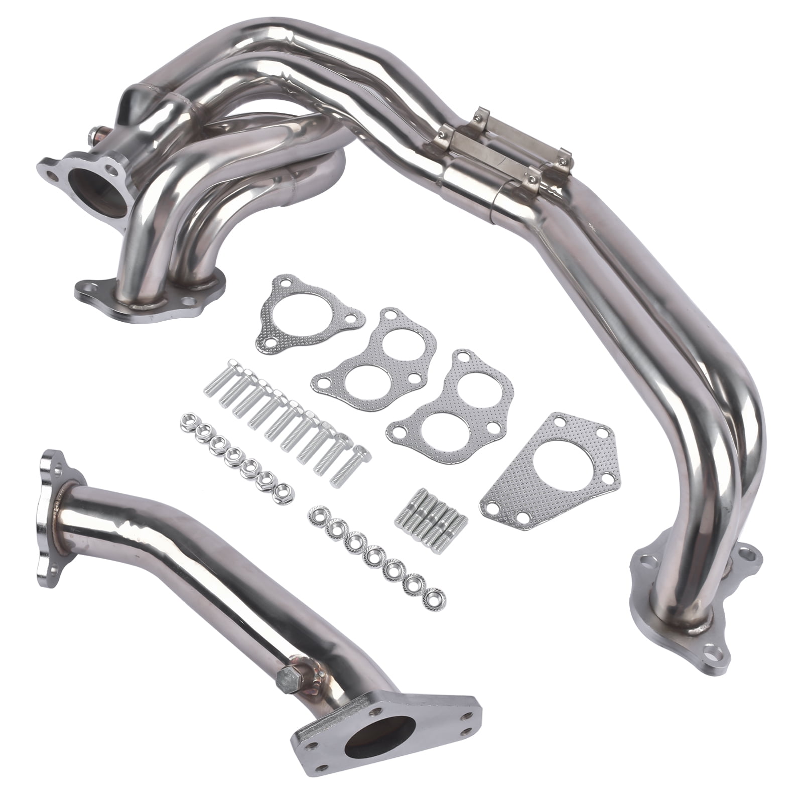 GELUOXI Stainless Steel Exhaust Manifold Header for Subaru Impreza WRX / STI EJ205 EJ255 2002-2006
