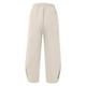 thumbnail image 4 of Pantalones casuales sueltos de color sólido elástico con cordón de moda de verano para hombres Pompotops oipoqjl41711, 4 of 5