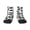 2 Black-2, variant on Retro Rooster Pattern Quarter Crew Socks,Toe Seamed Ankle Socks,Cotton Cushioned Breathable Athletic Crew Sports Socks
