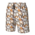 thumbnail image 4 of Logiee Cartoon Cat Print Mens Swim Trunks Quick Dry Board Shorts,Breathable Hawaii Beach Shorts Swimwear Bathing Suits-Large, 4 of 6