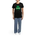 thumbnail image 4 of CafePress - Irish Shamrock Women's Dark Pajamas - Women's Short Sleeve Print T-Shirt and Pants Dark Cotton Pajama Set, 4 of 7