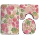 thumbnail image 1 of ABPHQTO Hermoso floral Juego de alfombras de baño de 3 piezas Alfombra de baño Alfombra de contorno y tapa de inodoro, 1 of 2