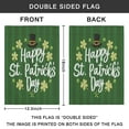 thumbnail image 3 of Happy St. Patrick's/Easter Day Outdoor Flags Holiday Garden Flag Shamrock Clovers Hat Green Lucky Day 3 Yard Flags12.5''×18''2PCS Linen Vertical Double Sided Outdoor Flag for Home,Holiday Gift, 3 of 3