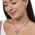 thumbnail image 3 of Disney Minnie Mouse Pink Bow Charm Hoop Earring Set, 3 Charms and 1 Hoop, 3 of 8