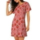 thumbnail image 2 of Fotbe Red Strawberry Bata de Dormir para Mujer con Estampado, Camisón de Algodón de Manga Corta, Ropa de Dormir Casual, 2 of 6