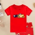 thumbnail image 5 of Toddlers Kids Girls Boys Short Set 2 Piece Active Clothing Set Short Sleeve Tee and Pull on Short 6-24 Months 2T 3T 4T 5T 6T 7T 3-4 Years, 5 of 6