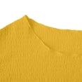 thumbnail image 4 of Miluxas Women's Ruffle Hem Short Dress V Neck Cap Sleeve T Shirt Dress Casual Summer Beach Vacation Outfits Yellow, 4 of 7