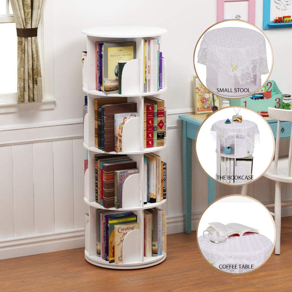 Latitude Run® Jalian Multi-Functional 360 Rotating Bookshelf Floor