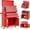 Red, variant on Suncrown Tool Chest 5 Drawer Rolling Tool Storage Cabinet with Universal Lockable Wheels, Metal Tool Cart for Garage, Workshop, Metal Black