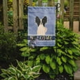 thumbnail image 2 of Caroline's Treasures BB5657GF Papillon Black White Welcome Flag Garden Size , Small, multicolor, 2 of 3