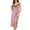 Purple, variant on Bpmpbo Women's Nightgowns Sleeveless Sleepwear Casual Camisole Lace V-neck Home Wear Solid Pajamas Spaghetti Strap Side Slit Mid-Calf Sleepshirts