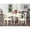 Linen White, variant on East West Furniture Dining Room Set Linen White, MZKE5-LWH-W
