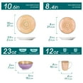 thumbnail image 4 of vancasso, Series Tulip, 32-Piece Porcelain Dinnerware Sets, Multicolour Dinner Set, Service for 8, 4 of 7