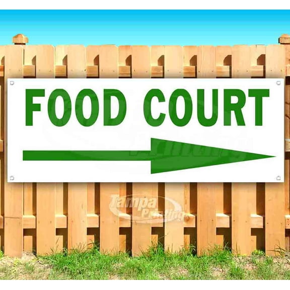 Food Court 13 oz Vinyl Banner With Metal Grommets
