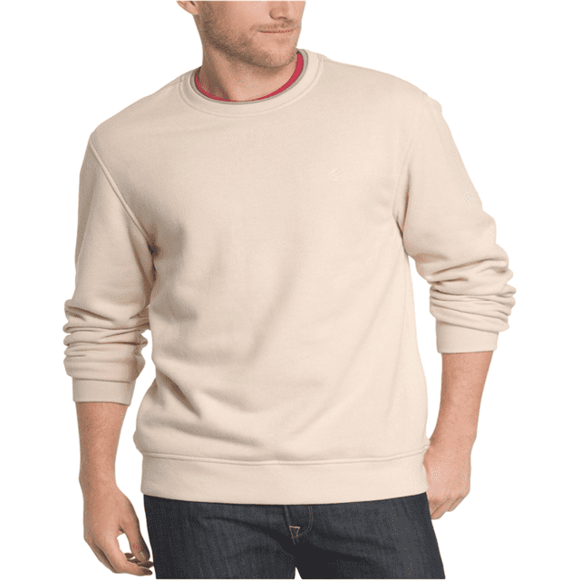 IZOD - Sudadera de forro polar para hombre, color marrón, pequeña IZOD Camisa de entrenamiento