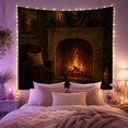 thumbnail image 2 of Roaring Fireplace in Stone Hearth, Cozy Rustic for Home Decor Lovers, Traditional Interior Wall Art, Christmas Gift Tapestry Wall Hanging for Living Room and Bedroom, 2 of 7