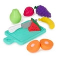 thumbnail image 2 of Battat Market Chop & Prep Plastic Set with Multicolor Play Food Board and Knife, Toddler and Preschool Toys, 2 of 6