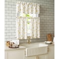 thumbnail image 4 of dinii Vegetables Slub Kitchen Curtains Window Tier Valance Set Farmhouse Short Café Bathroom Window, 4 of 6