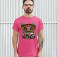 thumbnail image 3 of Tee Hunt Ridin' High T-shirt Biker Forever Chopper Rider American Eagle Men's Tee, Hot Pink, 3X-Large, 3 of 5