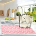 thumbnail image 5 of Super Absorbent Dish Drying Mat, Microfiber Fast-Drying Dish Mat, 16''''x18'''', Kitchen Dish Drying Pad, Pink Moroccan, 5 of 7