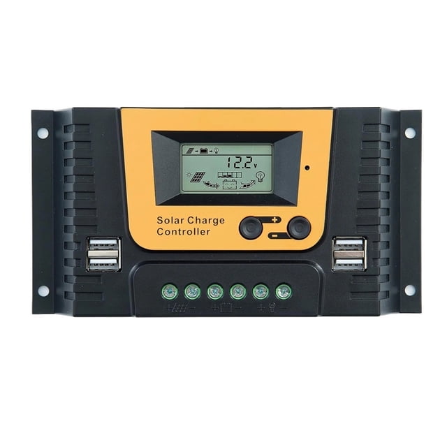 12/24/36/48v Lithium Battery Solar Panel Regulator PWM Solar Charge Controller For With Backlit Display Temperature ,Simple and Convenient to Set