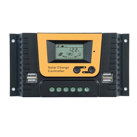 12/24/36/48v Lithium Battery Solar Panel Regulator PWM Solar Charge Controller For With Backlit Display Temperature Stable & Reliable - A_40A