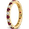 thumbnail image 5 of 14K Yellow Gold Lab Grown Diamond Si1/Si2 G H I & Cr Ruby Eternity Band (Size 9) Made In India et0048-cru-070-9ylg, 5 of 5