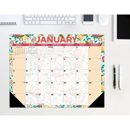 Spring Floral 2026 22" x 17" Large Monthly Deskpad