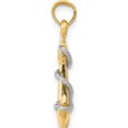 thumbnail image 3 of 14K Two-Tone 3D Anchor With Rope Pendant (23 X 12) Made In Peru k3074, 3 of 6