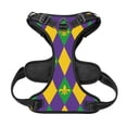 thumbnail image 5 of Bingfone Mardi Gras No Pull Dog Vest Harness For Small Medium Large Dogs Strap For Puppy Walking,Training,Dog Harness-Large, 5 of 9