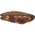 thumbnail image 2 of VHC Brands Heritage Farms King Quilt 105Wx95L Primitive Country Patchwork Design, Burgundy, 2 of 4