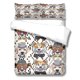 thumbnail image 1 of Bearachild Juego de edredón de 3 piezas, fundas de edredón con temática de perro, fundas de almohada, juegos de cama con estampado de dibujos animados Juegos de cama LYSHDW2109250004 L, 1 of 6