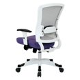 thumbnail image 4 of Managers Chair Purple Fabric Padded Mesh Seat and Back with Flip Arms, 4 of 5