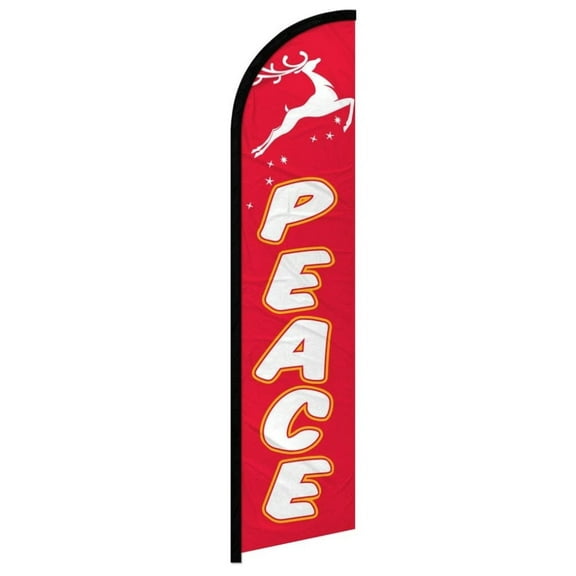 Peace (Reindeer) Windless Banner Flag