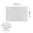 thumbnail image 2 of Uxcell 2pcs A5 Self-Healing Cutting Mat 9"x6" Craft Cutting Board for DIY Art Work Cutting, Grey, 2 of 7
