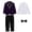 Purple, variant on SNKSDGM Velvet Boys Tuxedo Suit, Satin Shawl Lapel Outfit for Indoor Warm Tone Family Christmas Commemorative Photography Purple 4-5 Years