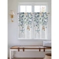 thumbnail image 6 of Tier Curtains 45 Inches Long, Blue Coastal Window Treatment Curtain Drapes, Eucalyptus Leaves Summer Beach Starfish Window Half Privacy Curtains for Bedroom Bathroom, 42"x45", 2 Panels, 6 of 7