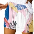 thumbnail image 6 of AXXD Pink Ladies Swim Shorts Summer (Not Positioned) Printed Multi Pocket Lace Up Shorts Mother's Day, 6 of 6