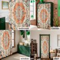 thumbnail image 6 of Shower Curtain, Mid Century Retro Flower Texture Waterproof Shower Curtain Set with Hooks for Bathroom Showers,Stalls and Bathtubs,72x72In Boho Ethnic Floral Art, 6 of 9